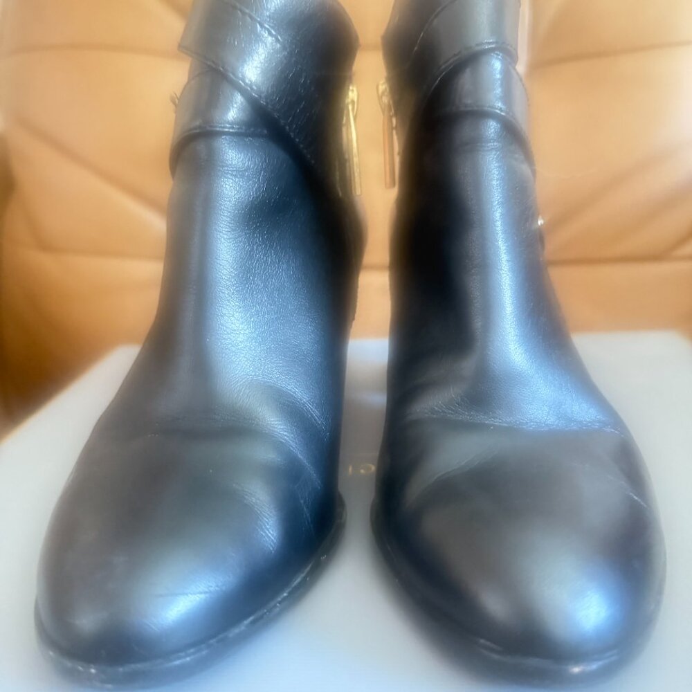 Louise et Cie Black Leather Ankle Boot Bootie Size 6 - Picture 4 of 7